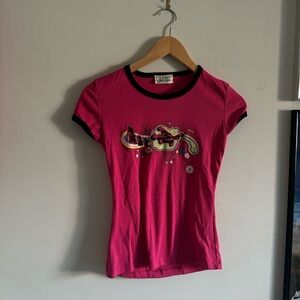 side street y2k baby pink baby tee top 💋